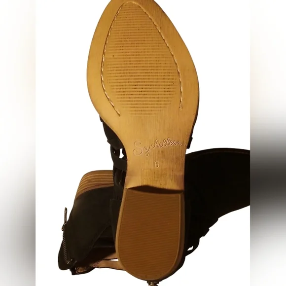 Seychelles Of LA- Shootie, Shoe/Bootie, Black Leather Uppers, Zipper Back, - Picture 9 of 15